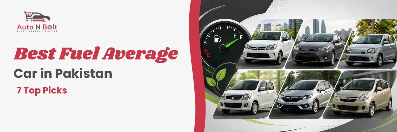 Best fuel average car in Pakistan compared across seven fuel efficient car options.