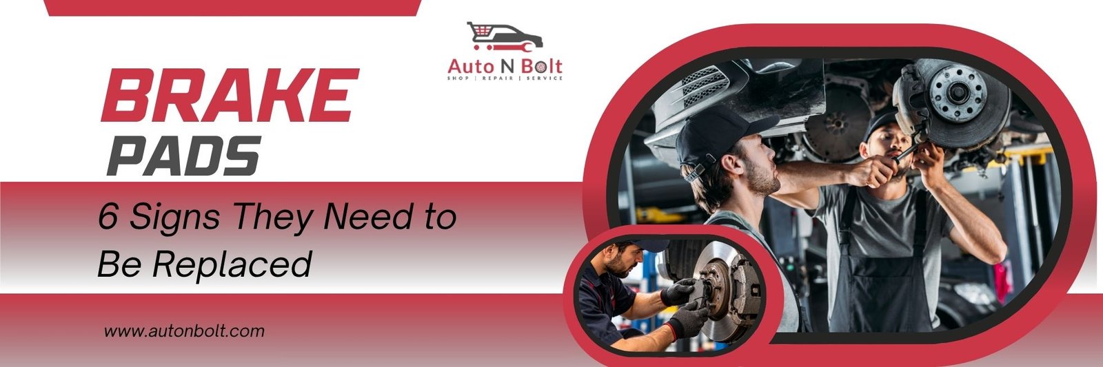 Technician fixing worn brake pads showing signs that indicate the brake pads need replacement.